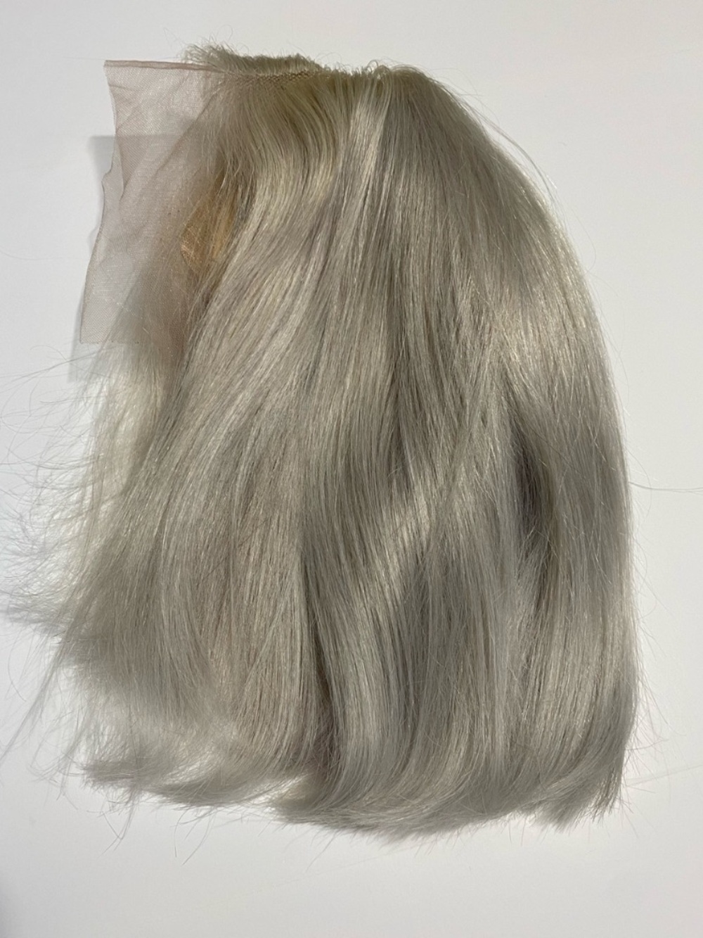 12 Inch Silver Grey Bob Wig Human Hair 13x4x1 T-Part Lace Front Blunt Cut NEW